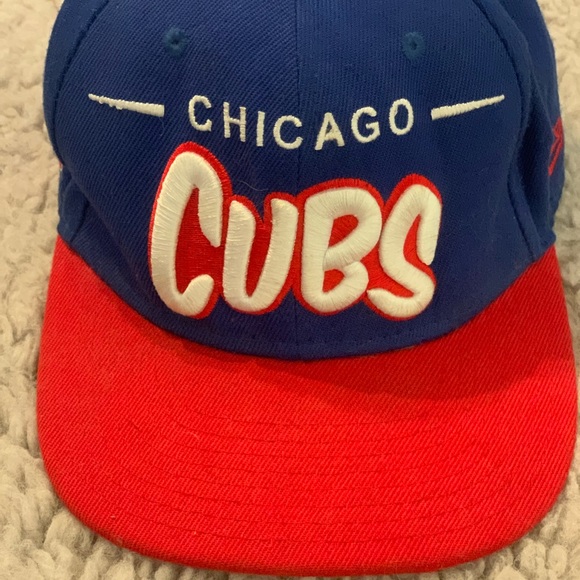 New Era Chicago Cubs Blue Red Vintage Snap Back Cap - Picture 2 of 6